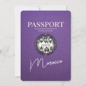 パープルモロッコ結婚パスポート 招待状 (裏面)