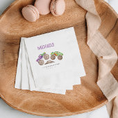 パープルモンスタートラックバッシュ誕生日 スタンダードランチョンナプキン