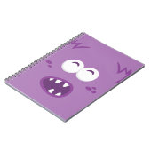 パープルモンスター顔ノート ノートブック (左側)