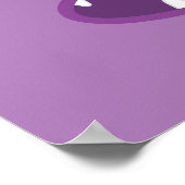 パープルモンスター顔ポスタープリント ポスター (角)