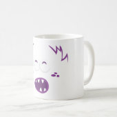 パープルモンスター顔マグ コーヒーマグカップ (正面右)