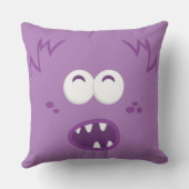 パープルモンスター顔装飾用クッション クッション (裏面)
