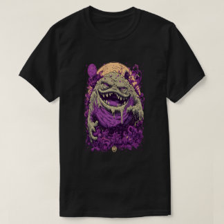 パープルモンスター ダークコミック ストリートウェアTシャツ Tシャツ