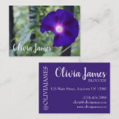 パープルモーニンググローリーガーデンフラワー自然写真 名刺 (正面/裏面)