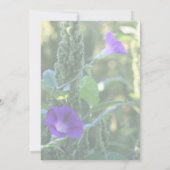 パープルモーニンググローリーフラワーズパーティー 招待状 (裏面)