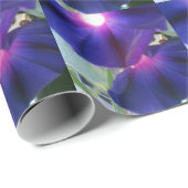 パープルモーニンググローリーフラワーラッピング紙 ラッピングペーパー (ロールコーナー)
