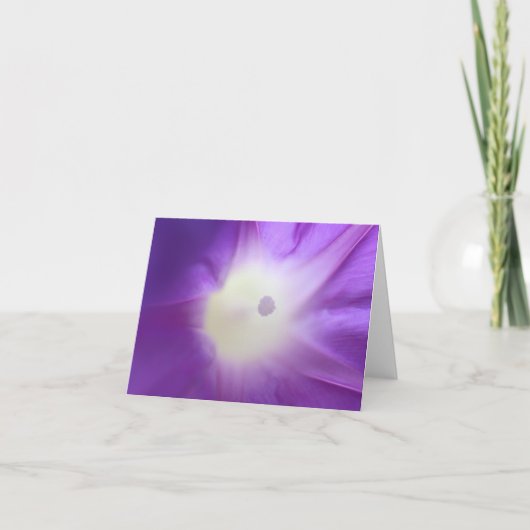 パープルモーニンググローリー空白のサンキューカード サンキューカード (正面)