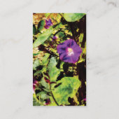 パープルモーニンググローリー – プラチナフィニッシュ 名刺 (裏面)