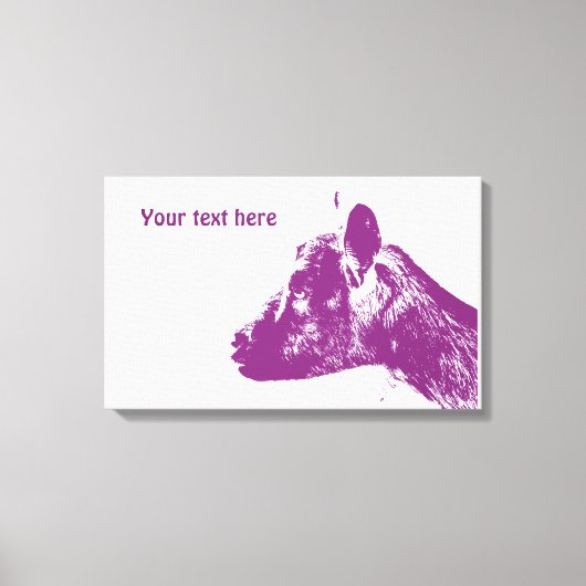 パープルヤギキャンバスプリント キャンバスプリント (正面)