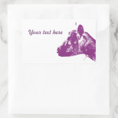 パープルヤギ 長方形シール (バッグ)