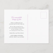 パープルヤドリギハートリース結婚式中止のお知らせ 案内ポストカード (裏面)