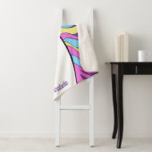 パープルユニコーンかわいらしユニコーンファンタジー シェルパブランケット (インサイチュ)