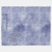 パープルユニコーングリッターパーソナライズされた フリースブランケット (正面(横))