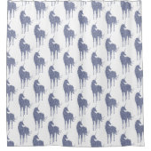 パープルユニコーングリッター シャワーカーテン (正面)