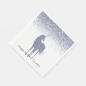 パープルユニコーングリッター スタンダードランチョンナプキン (角)