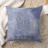 パープルユニコーングリッター パーソナライズされた クッション (ブランケット)