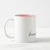 パープルユニコーングリッター パーソナライズされた ツートーンマグカップ (左)