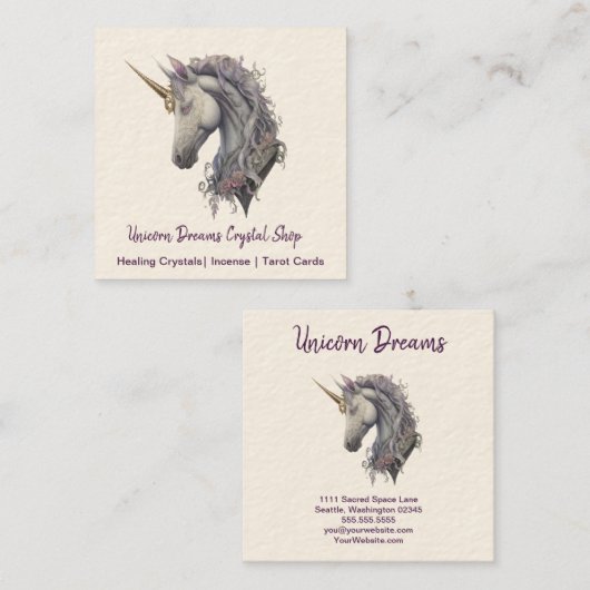 パープルユニコーンスクエア名刺 スクエア名刺 (正面/裏面)