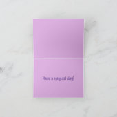 パープルユニコーンダックシュンドニー大事な行事カード カード (内部)