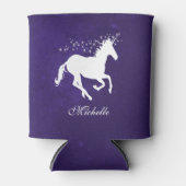 パープルユニコーンパーソナライズされたクーラーボックス 缶クーラー (正面)