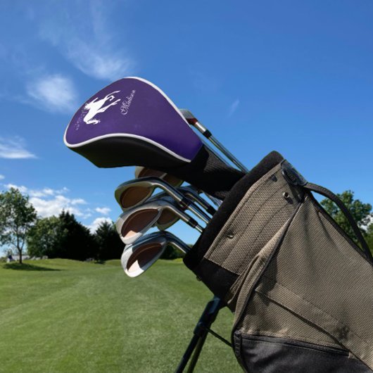 パープルユニコーンパーソナライズされたゴルフヘッドカバー ゴルフヘッドカバー