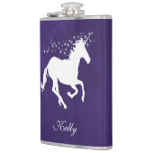 パープルユニコーンパーソナライズされたフラスコ フラスク (左)