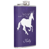 パープルユニコーンパーソナライズされたフラスコ フラスク (右)