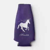 パープルユニコーンパーソナライズされたボトルクール ボトルクーラー (正面)