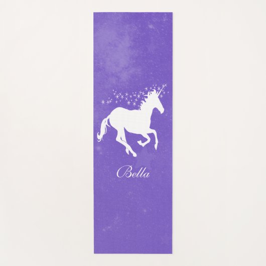 パープルユニコーンパーソナライズされたヨガマット ヨガマット (正面)
