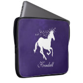 パープルユニコーンパーソナライズされたラップトップスリーブ ラップトップスリーブ (正面右)