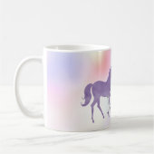 パープルユニコーンピンクガーリーレインボー コーヒーマグカップ (左)