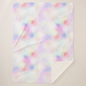 パープルユニコーンピンクピーチレインボー シェルパブランケット (正面)