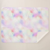 パープルユニコーンピンクピーチレインボー シェルパブランケット (正面(横))