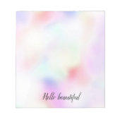 パープルユニコーンピンクピーチレインボー ノートパッド (正面)