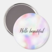 パープルユニコーンピンクピーチレインボー マグネット (正面/裏面)