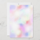 パープルユニコーンピンクピーチレインボー 招待状 (裏面)