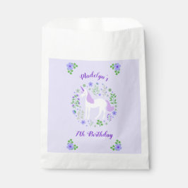 パープルユニコーンフェイクパープルグリッター誕生日 フェイバーバッグ
