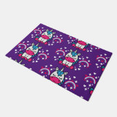 パープルユニコーンポニー ドアマット (アングル)