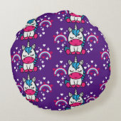 パープルユニコーンポニー ラウンドクッション (裏面)