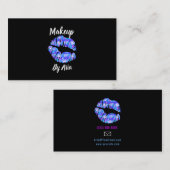 パープルユニコーンリップファンタジークリエイティブメイクアップアーティスト 名刺 (正面/裏面)