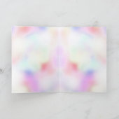 パープルユニコーンレインボーピンクグリッタースパークルハート カード (内部)