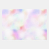 パープルユニコーンレインボーピンクグリッタースパークルハート ラッピングペーパーシート (正面2)