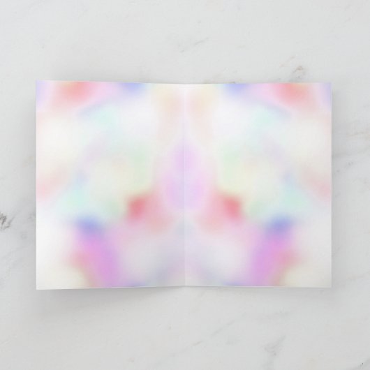 パープルユニコーンレインボーピンクグリッタースパークル カード (内部)