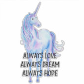 パープルユニコーン愛の夢の希望 シール (正面)