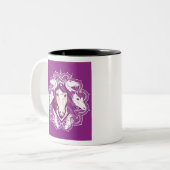 パープルユニコーン曼荼羅 ツートーンマグカップ (正面左)