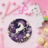 パープルユニコーン虹彩ユニコーン虹彩 ペーパープレート (パーティー)