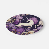 パープルユニコーン虹彩ユニコーン虹彩 ペーパープレート (アングル)
