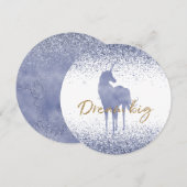 パープルユニコーン金ゴールドグリッタードリームビッグスパークル (正面/裏面)