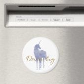 パープルユニコーン金ゴールドグリッタードリームビッグスパークル マグネット (インサイチュ (食洗機))