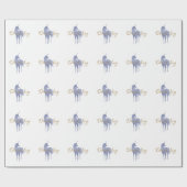 パープルユニコーン金ゴールドグリッタードリームビッグスパークル ラッピングペーパー (フラット)